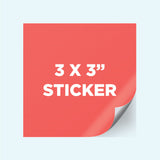 3" Square Sticker